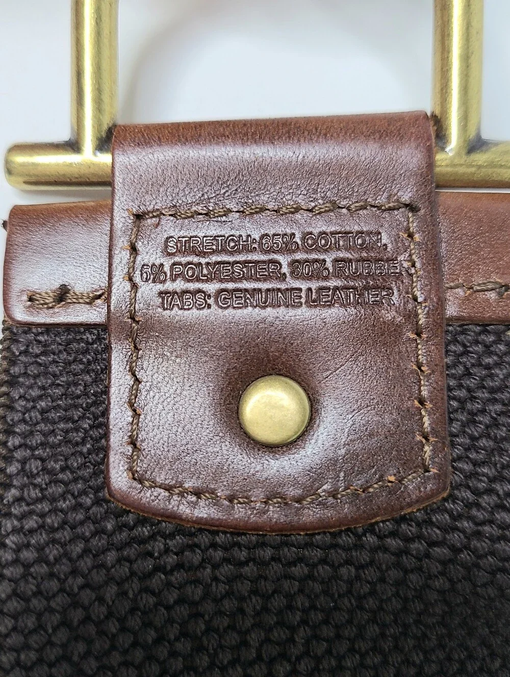 Linea Pelle LP Metallic Brown Leather Stretch Belt